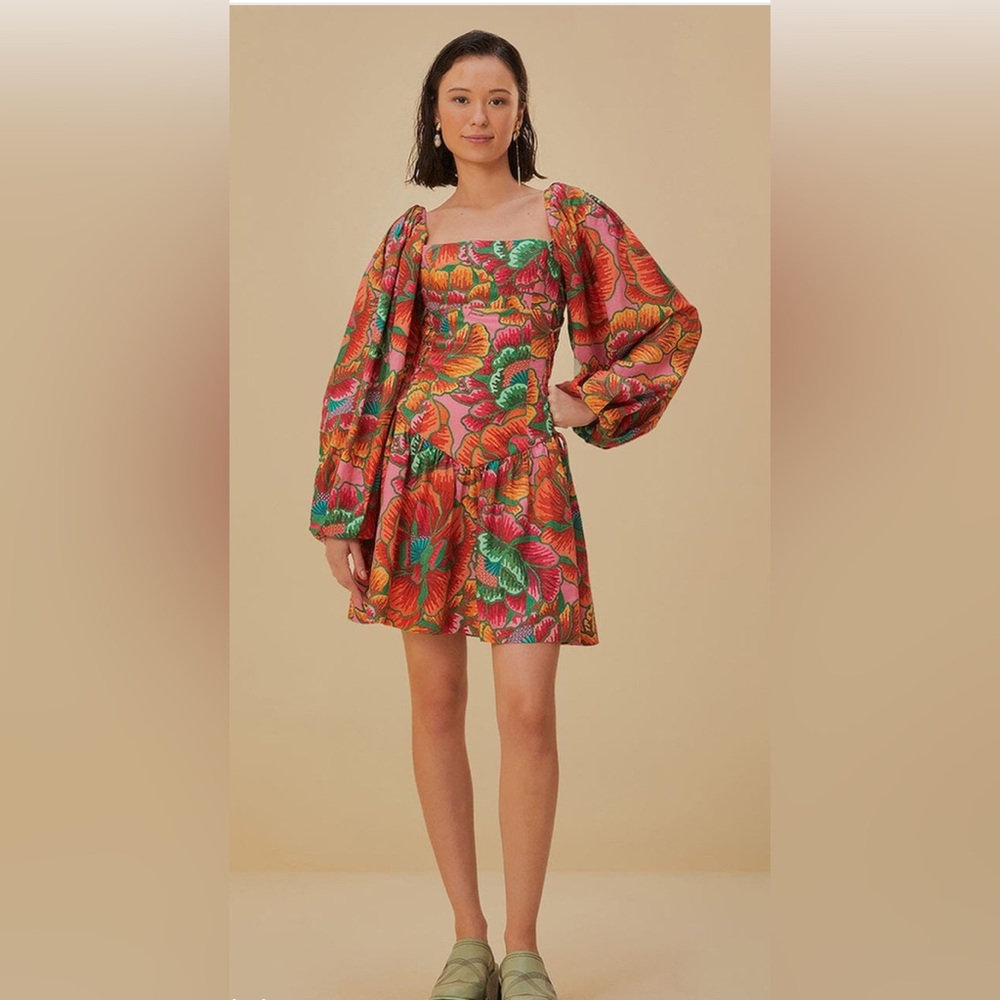 FARM Rio Colorful Floral Mini Dress